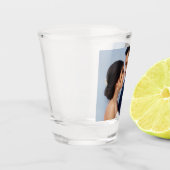 Gepersonaliseerd twee paar bruiloft foto tweezijdi shot glas (Links)