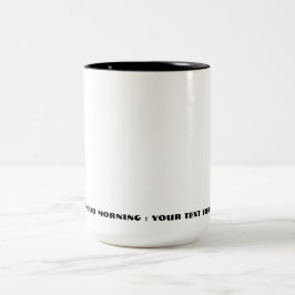 Gepersonaliseerd tweekleurige koffiemok
