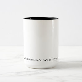 Gepersonaliseerd tweekleurige koffiemok