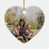 Gepersonaliseerd tweezijdige foto keramisch ornament (Achterkant)