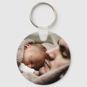 Gepersonaliseerd tweezijdige foto sleutelhanger