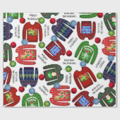 Gepersonaliseerd Ugly kerstkeuter Cadeaupapier (Vlak)