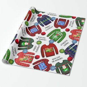 Gepersonaliseerd Ugly kerstkeuter Cadeaupapier