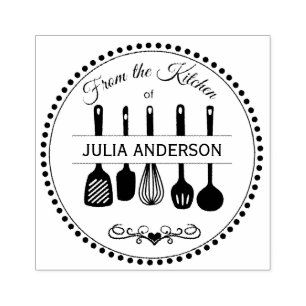 Gepersonaliseerd uit de keuken houten stempel