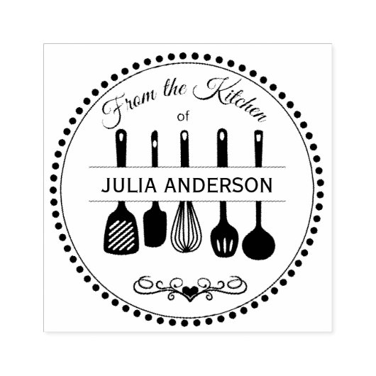 Gepersonaliseerd uit de keuken houten stempel (Afrduk)