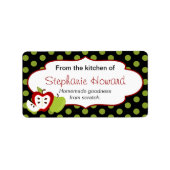 Gepersonaliseerd uit de keuken met appels etiket (Voorkant)