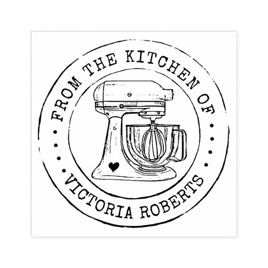 Gepersonaliseerd uit de keuken rubberstempel (Afrduk)