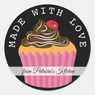 Gepersonaliseerd uit de keuken van gemaakt met lie ronde sticker