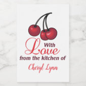 Gepersonaliseerd uit de keuken van voedselcontainer etiket (Enkel label)