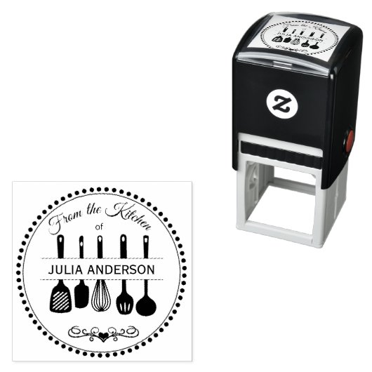 Gepersonaliseerd uit de keuken  zelfinktende stempel (In situ)