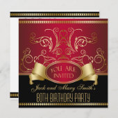 Gepersonaliseerd uitnodiging op 80e verjaardag van (Voorkant / Achterkant)