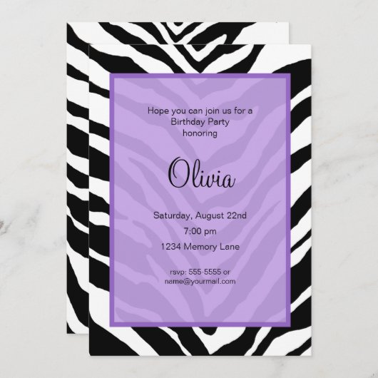 Gepersonaliseerd uitnodiging op zondag (Voorkant / Achterkant)