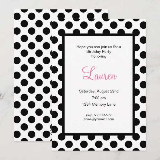 Gepersonaliseerd uitnodiging op zondag (Voorkant / Achterkant)