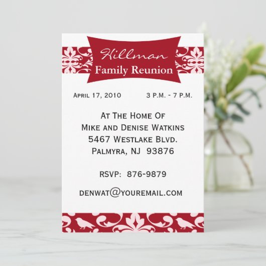 Gepersonaliseerd uitnodiging tot gezinshereniging (Staand voorkant)