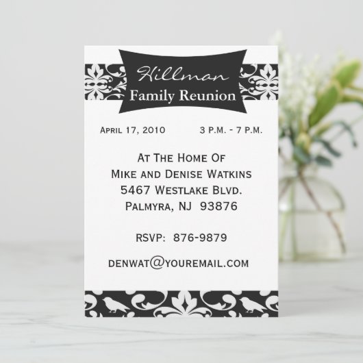 Gepersonaliseerd uitnodiging tot gezinshereniging (Staand voorkant)