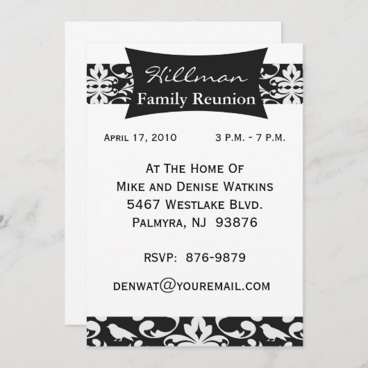 Gepersonaliseerd uitnodiging tot gezinshereniging (Voorkant / Achterkant)