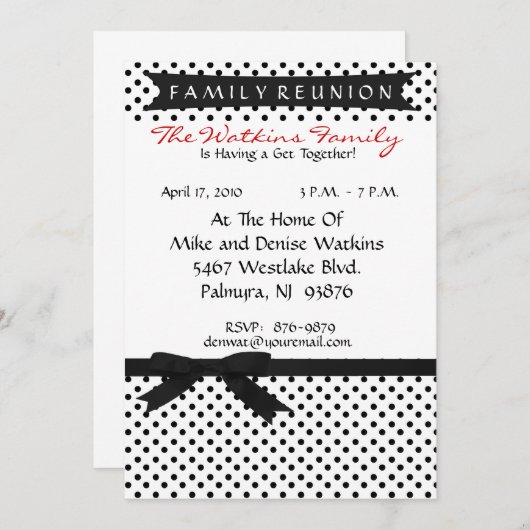 Gepersonaliseerd uitnodiging tot gezinshereniging (Voorkant / Achterkant)