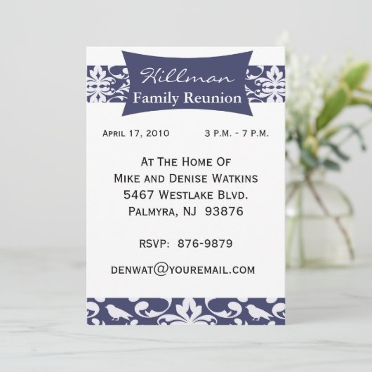 Gepersonaliseerd uitnodiging tot gezinshereniging (Staand voorkant)