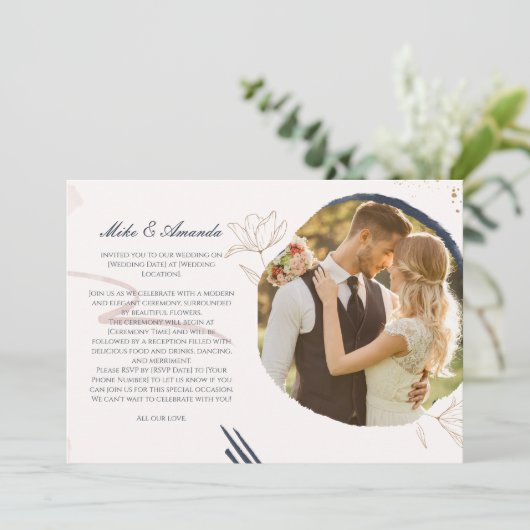 Gepersonaliseerd uitnodiging tot het uitzenden van (Staand voorkant)