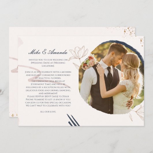 Gepersonaliseerd uitnodiging tot het uitzenden van (Voorkant / Achterkant)