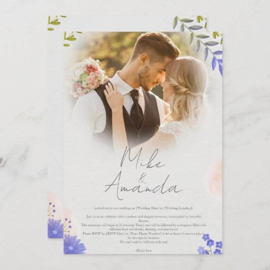 Gepersonaliseerd uitnodiging tot het uitzenden van (Voorkant / Achterkant)