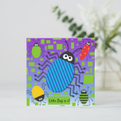 Gepersonaliseerd uitnodiging van Buggy Birthday (Staand voorkant)