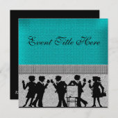 Gepersonaliseerd uitnodiging voor feestelijke part (Voorkant / Achterkant)