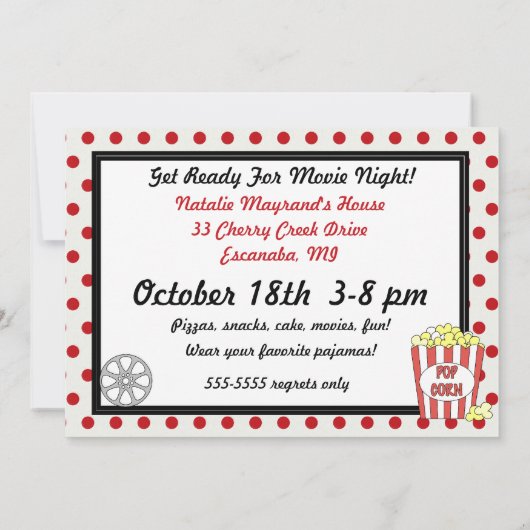 Gepersonaliseerd uitnodiging voor fotofilms Birthd (Achterkant)