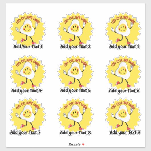 Gepersonaliseerd Uitstekend Voedsel Leraar Belonin Sticker (Vel)