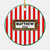 gepersonaliseerd ultimate frisbee keramisch ornament (Achterkant)