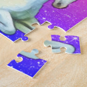 Gepersonaliseerd Unicorn Rainbow Kinder cadeau Legpuzzel (Zijkant)