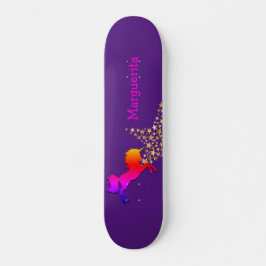 Gepersonaliseerd UNICORN Starry Paars Persoonlijk Skateboard
