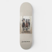 Gepersonaliseerd uniek Paard Design Skateboard (Voorkant)