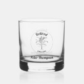 Gepersonaliseerd uniek pensioencadeau whisky glas (Voorkant)