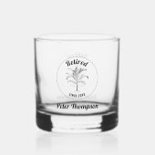Gepersonaliseerd uniek pensioencadeau whisky glas (Achterkant)