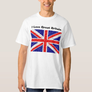 Gepersonaliseerd Union Jack Flag ontwerp T-shirt