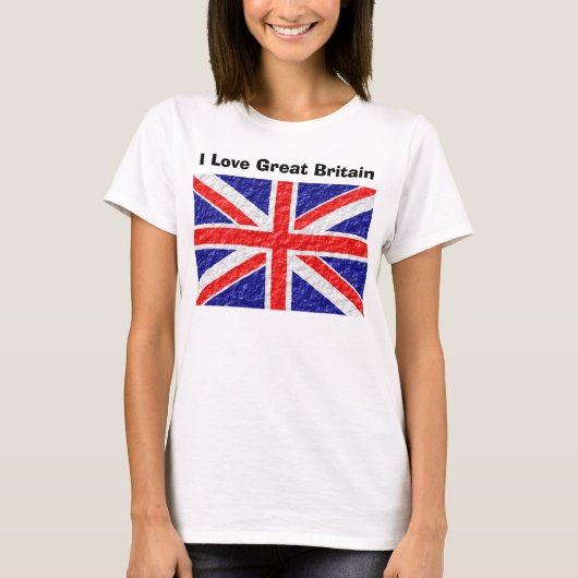 Gepersonaliseerd Union Jack Flag ontwerp T-shirt (Voorkant)