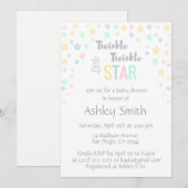 Gepersonaliseerd Unisex Twinkle Twinkle Baby showe Kaart (Voorkant / Achterkant)