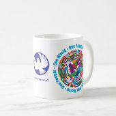 Gepersonaliseerd "Unity Brew Coffee Mok for Peace" (Voorkant rechts)