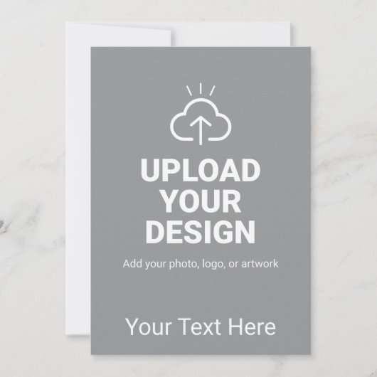 Gepersonaliseerd Upload je ontwerp en tekst Kaart (Voorkant)