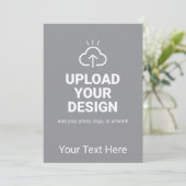 Gepersonaliseerd Upload je ontwerp en tekst Kaart (Staand voorkant)