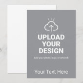 Gepersonaliseerd Upload je ontwerp en tekst Kaart (Voorkant / Achterkant)