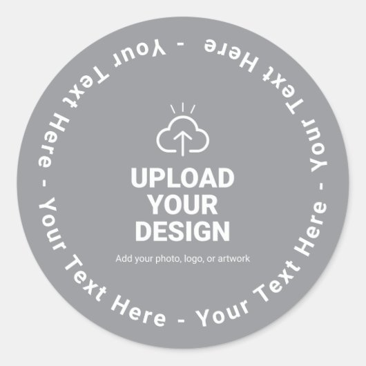 Gepersonaliseerd Upload je ontwerp en tekst Ronde Sticker (Voorkant)