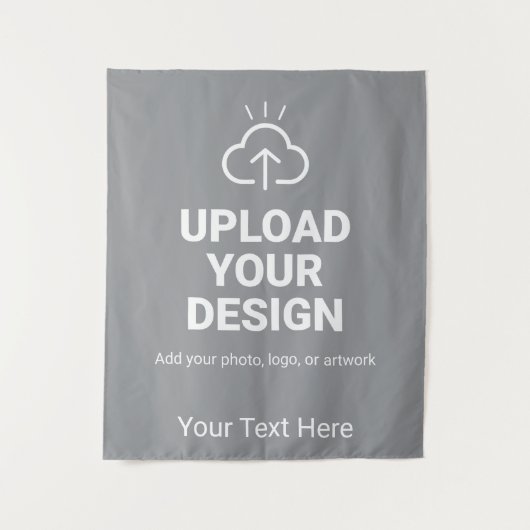 Gepersonaliseerd Upload uw ontwerp en tekst Wandkleed (Voorkant)