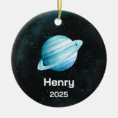 Gepersonaliseerd Uranus Ornament, zonnestelsel, pl Keramisch Ornament (Voorkant)