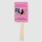Gepersonaliseerd USA Naturalized Citizen Zijn Haar Handwaaier (Voorkant)