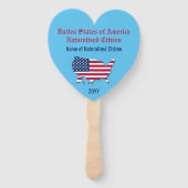 Gepersonaliseerd USA Vlaggenkaart Amerikaans staat Handwaaier (Voorkant)