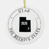 Gepersonaliseerd Utah-Ornament Keramisch Ornament (Voorkant)