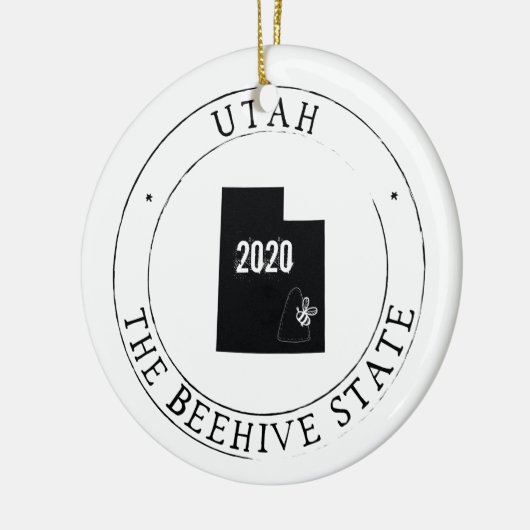 Gepersonaliseerd Utah-Ornament Keramisch Ornament (Links)