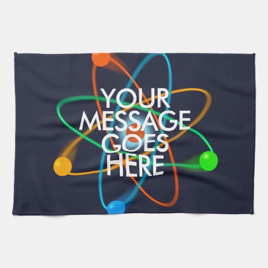 Gepersonaliseerd UW BERICHT Wetenschap Theedoek (Horizontaal)